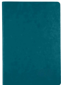 2025 Georgian-English Diary, Dated, Leather Hardcover, Turquoise