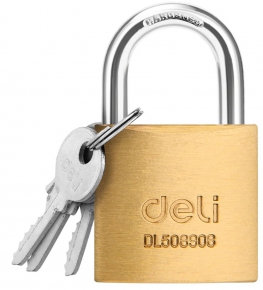 Brass Padlock Deli DL508908, 30mm.