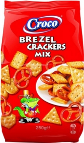 Brezel Crackers Mix Croco, 250g.