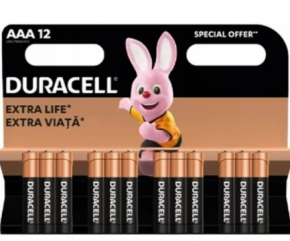 ბატარეა Duracell AAA LR03/MN2400 1.5V/B Alkaline, 12 ცალი