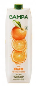 100% Orange Juice Campa, 950 ml.