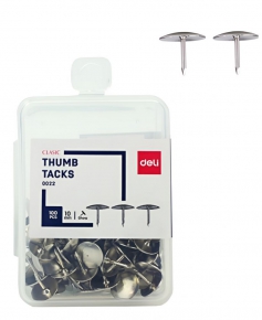 Thumb Tacks Deli 0022, 10mm. 100pcs.