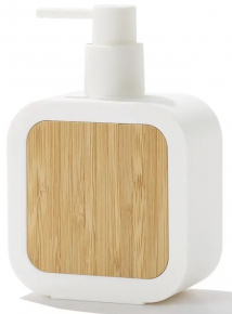 Liquid Soap Dispenser, Plastic/Bamboo