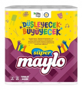 ტუალეტის ქაღალდი Super Maylo, 3 ფენა, 32 რულონი