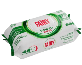 ზედაპირების საწმენდი სველი ხელსახოცი Fairy, 100 ც