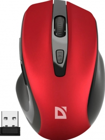 უსადენო მაუსი Defender Prime MB-053 Silent, წითელი