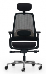 Office Chair Mesh with Headrest Zivella Duo