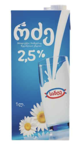 რძე Sante 2.5% ულტრაპასტერიზებული, 1ლ.