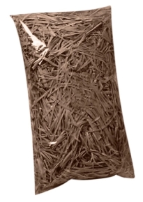 ქაღალდის ბურბუშელა სასაჩუქრე შეფუთვისთვის, 100გრ. ყავისფერი