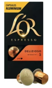 კაფსულა ნესპრესოს მანქანებისთვის LOR Espresso Delizioso, 10ც.