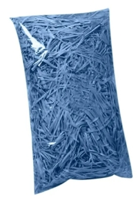 ქაღალდის ბურბუშელა სასაჩუქრე შეფუთვისთვის, 100გრ. ლურჯი