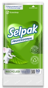 ხელსახოცი Selpak Professional, რეციკლირებული, 1/8-დაკეცილი, 2 ფენა, 50 ფურცელი