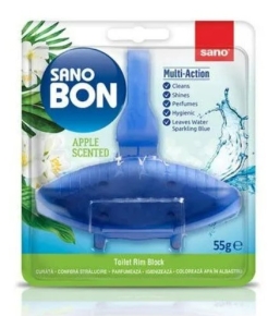 უნიტაზში ჩასაკიდებელი მყარი არომატიზატორი Sano 5in1 ვაშლი, 55გრ.