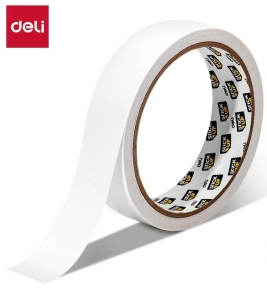 სკოჩი ორმაგი Deli A363, 12მმ. X 10მ. 1 რულონი