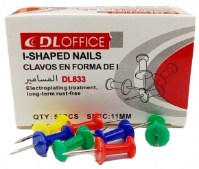 Push pins DL833, colored, 50 pieces