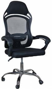 Office chair with mesh back, black
