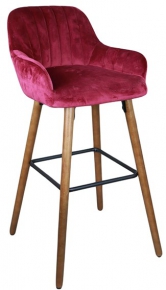 Bar stool, dark pink