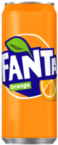 Fanta Orange, Can, 330 ml. 12 pieces