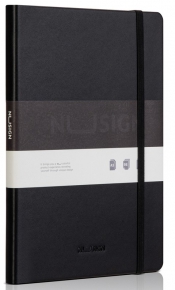 Notebook A5 Deli NS281, with leather cover, rubber grip, colored