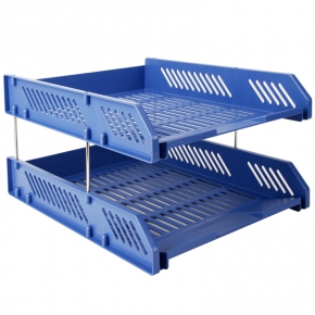 Plastic desk shelf with 2 compartments Deli 9208