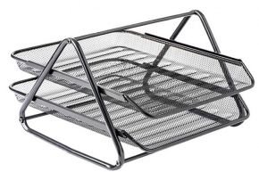 Metal mesh document tray, 2 tier, JS2001