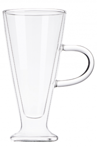 Coffee double glass cup ARDESTO (latte cup), 230 ml. 2 pieces