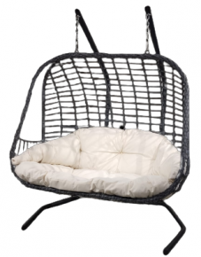 Nest swing 007-G, two-seater, gray