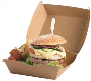 Burger box, cardboard, 170X160X100 mm.