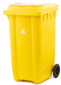 Garbage bin Ansar, 240 l. yellow