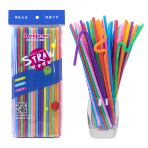 Cocktail straws Mengte 100 pcs. colored