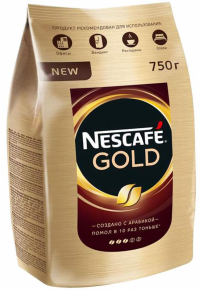 ხსნადი ყავა Nescafe Gold, 750 გრამი, ეკონომიურ შეფუთვაში