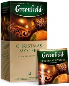 ერთჯერადი ჩაი Greenfield Christmas Mystery დარიჩინის არომატით, 25 ცალი