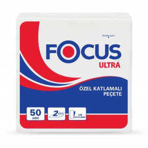 ხელსახოცი Focus, 33x33 სმ., 2 ფენა, 50 ცალი, შეფუთვაში