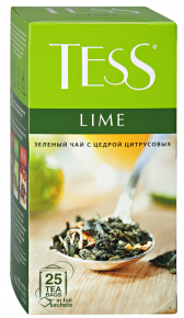 მწვანე ჩაი Tess Lime, ლაიმი, 25 ცალი