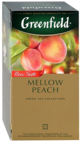 მწვანე ჩაი Greenfield Mellow Peach ატამი, 25 ცალი